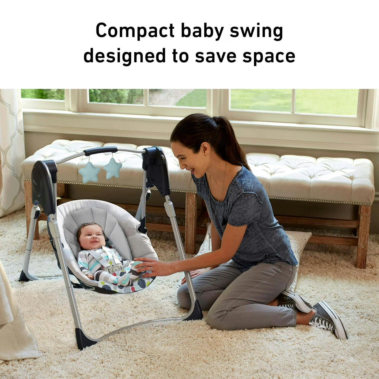 Graco Slim Spaces Compact Baby Swing - Humphry