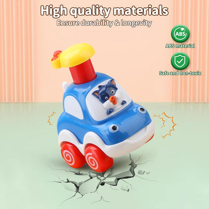 Amy&Benton Baby Toy Cars Toddler 1 2 Year Old Cartoon Wind up Cars Press and Go Cars Push Go Car for Kids 1-3 1St First Birthday Gift Toys Boys Present