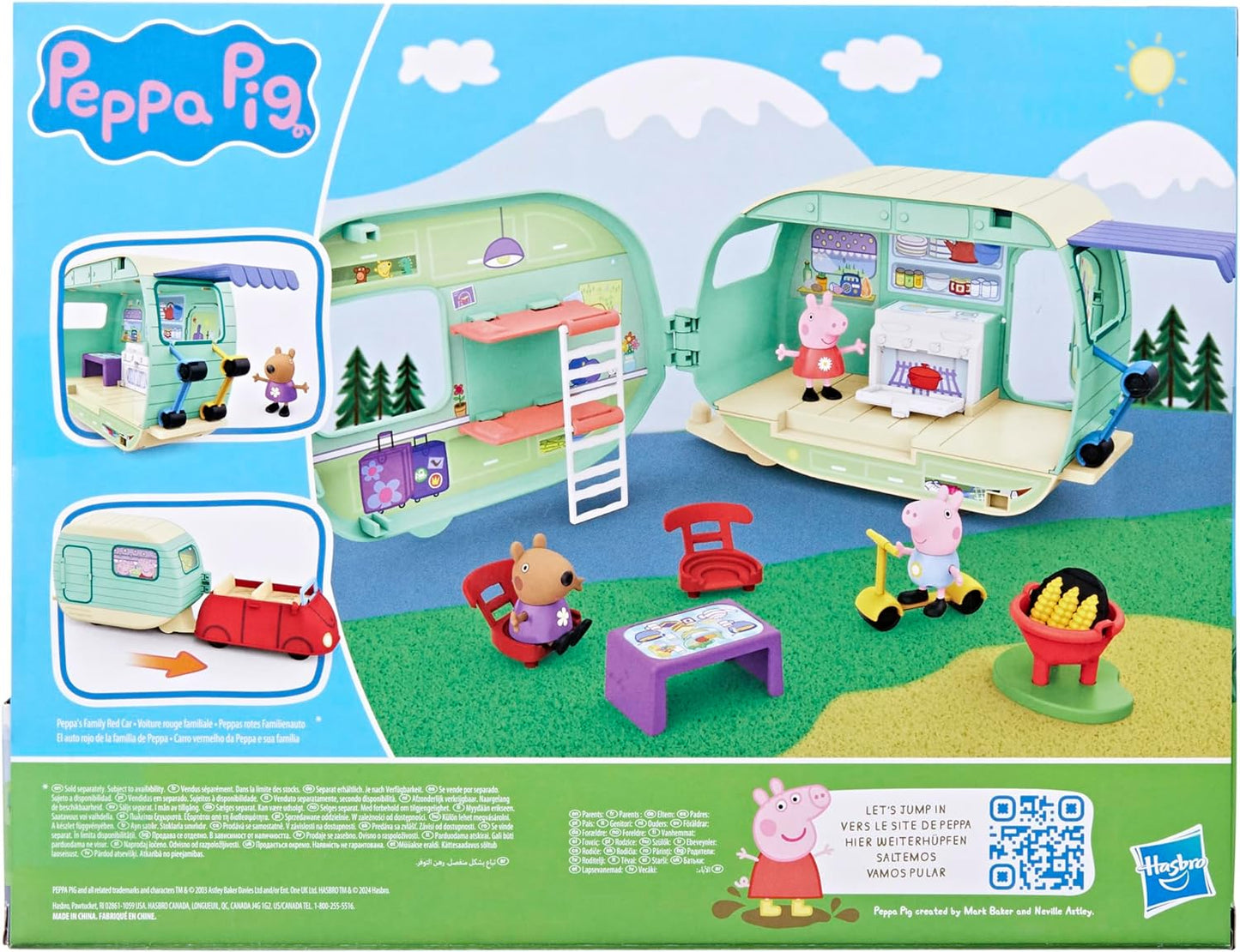 Caravan Playset for Girls and Boys, 3 Figures, 6 Accessories, Preschool Toys, Kids Gifts, Ages 3+