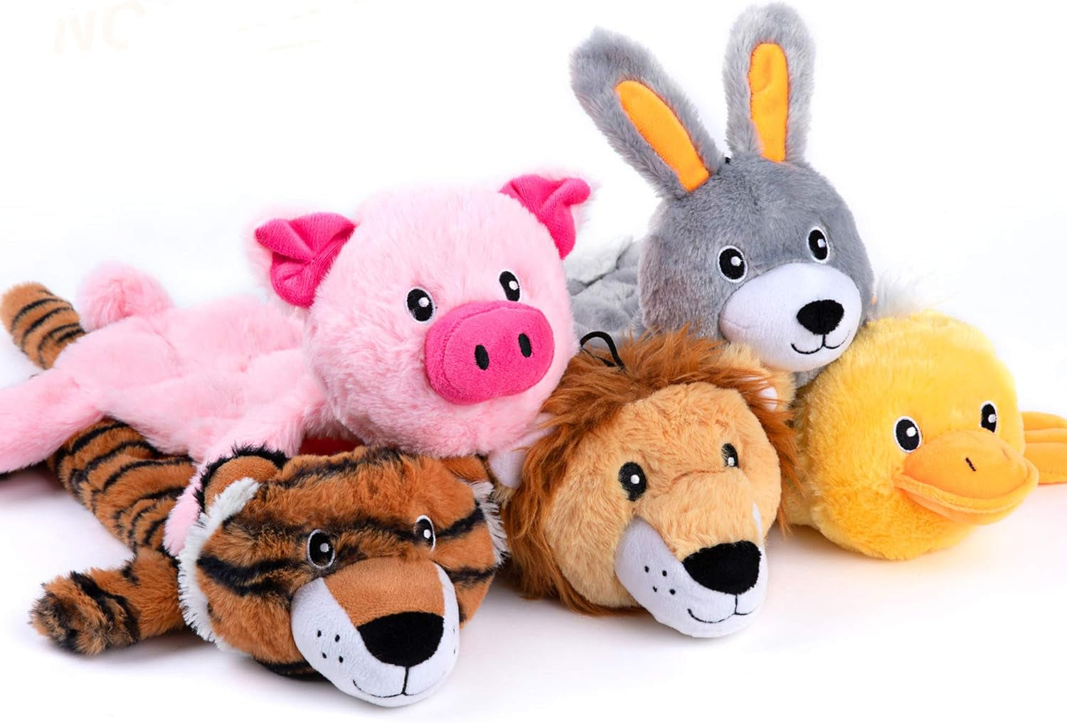 Dog Squeaky Toys, 5 PCS Crinkle Plush Dog Toys, No Stuffing Dog Toys for Small Medium Large Dogs, Stuffless Puppy Toys for Boredom
