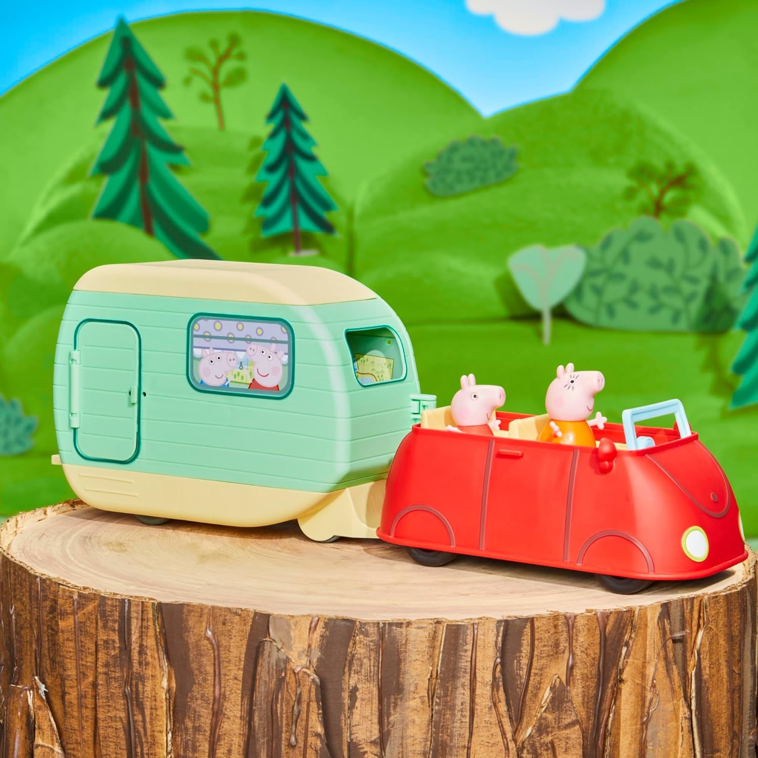 Caravan Playset for Girls and Boys, 3 Figures, 6 Accessories, Preschool Toys, Kids Gifts, Ages 3+
