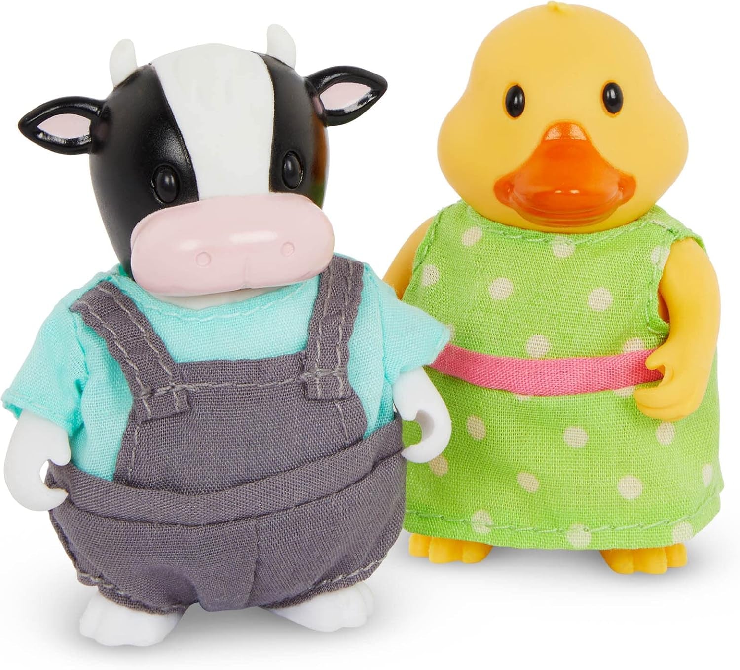 Li’L Woodzeez – Friendz Club Farm Set – Duck, Sheep, Pig, Cow – Set of 4 Collectible Posable Doll Figures – Pretend Play Gift Toy for Kids Age 3+