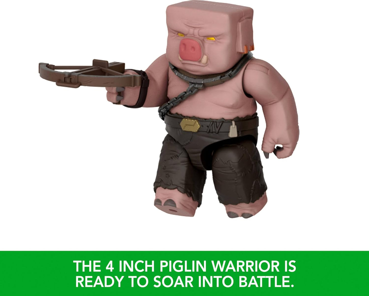 Minecraft Action Figure Set, Blast Attack Ghast with Lights, Sounds, Launcher & Projectile, plus Piglin Warrior Inspired by the Movie