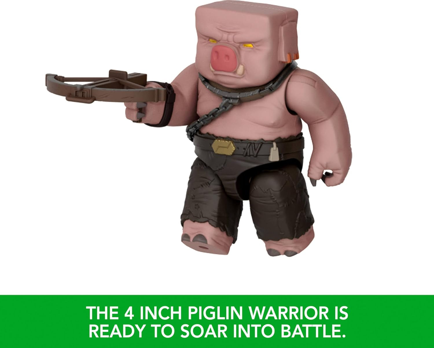 Minecraft Action Figure Set, Blast Attack Ghast with Lights, Sounds, Launcher & Projectile, plus Piglin Warrior Inspired by the Movie