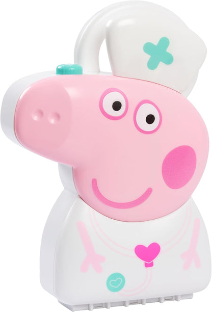 Peppa Pig Checkup Case Set with Carry Handle, 8-Piece Doctor Kit for Kids with Stethoscope, Kids Toys for Ages 3 up by