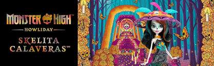 Monster High Doll, Skelita Calaveras Día De Muertos 2024 Howliday Collectible with La Catrina Hat, Papel Picado Dress, and Displayable Packaging