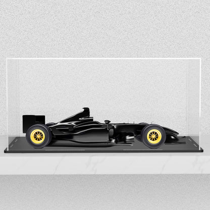 Acrylic Display Case, 8X8X8 Inch Cube, Clear Acrylic Box with Matte Black Base and Lid for Collectibles and Figures