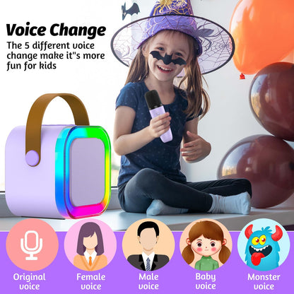 Kids Karaoke Microphone Machine Toy, 4-12 Years Old Girls Christmas Birthday Gift for Girls, Karaoke Toys Gifts for Girls Ages 4, 5, 6, 7, 8, 9, 10, 12 +Year Old Birthday Party.
