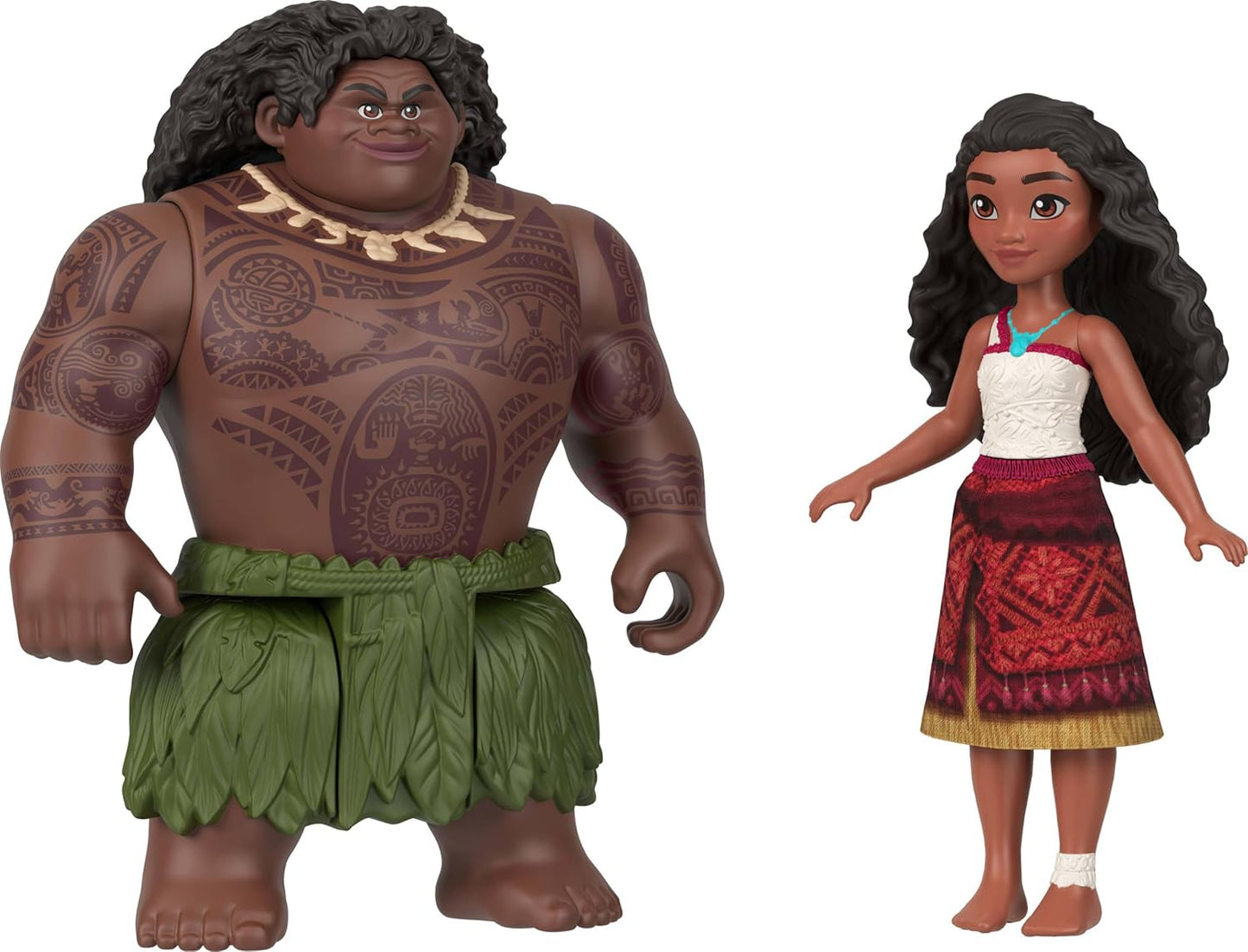 Disney Moana 2 Toys, Moana & Maui Ocean Adventures 2-Pack with 2 Small Dolls & Hook Accessory, Inspired by the Movie
