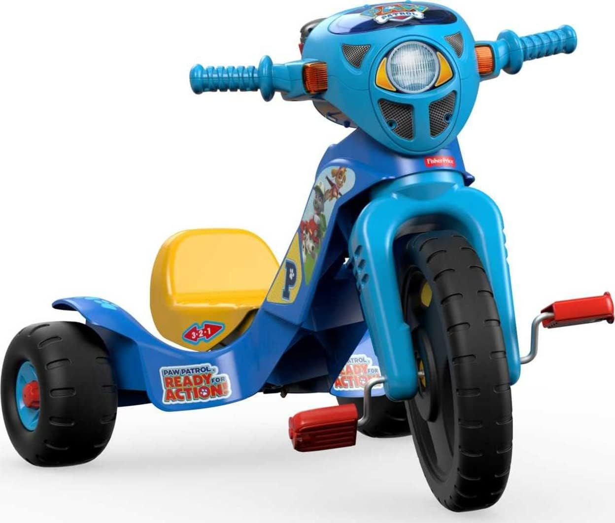 PAW Patrol Toddler Tricycle Lights & Sounds Trike Toy Bike with Handlebar Grips & Storage for Preschool Kids Ages 2+ Years