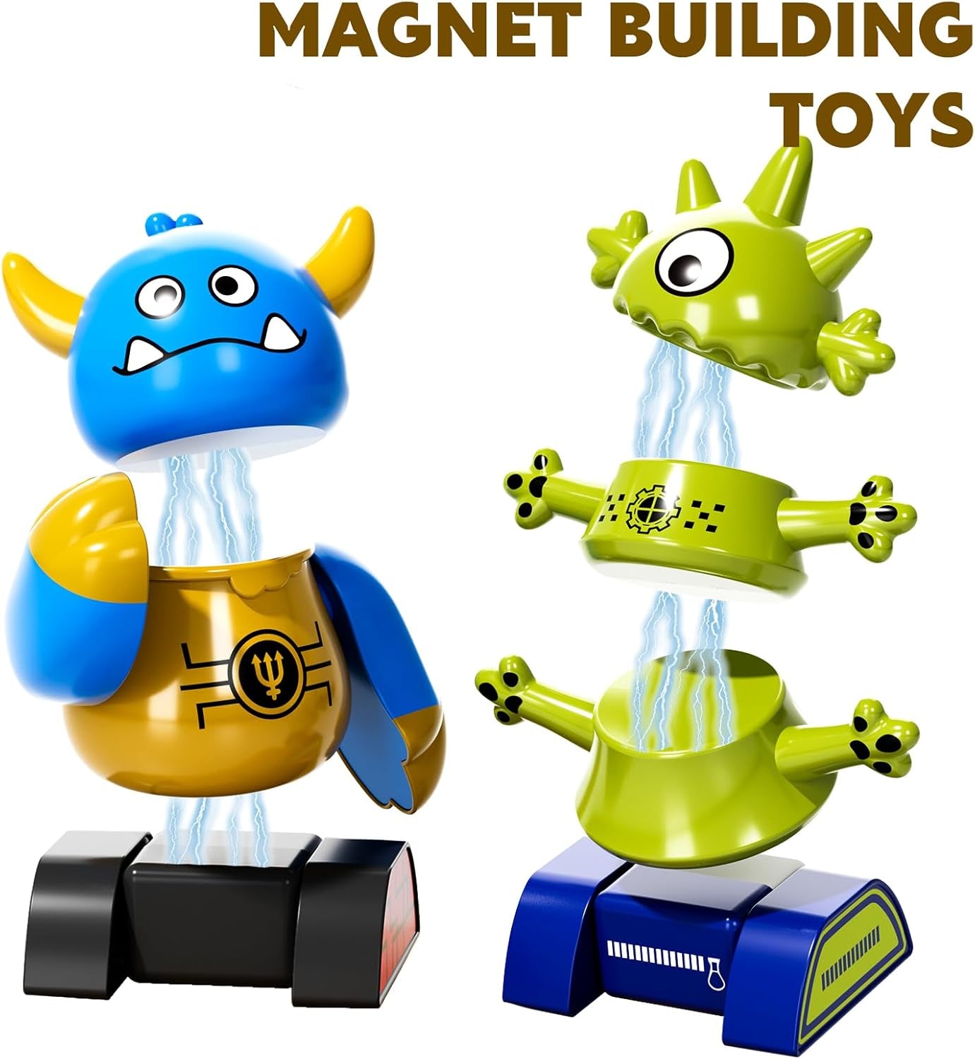 Magnet Robot Toy for Kids 3-5 Years Old - Monster Magnet Toys Stacking Transform Toys with Storage Box, Set for Boys Age 3 4 5 6 7 Years Old Boys, Christmas and Birthday Gifts