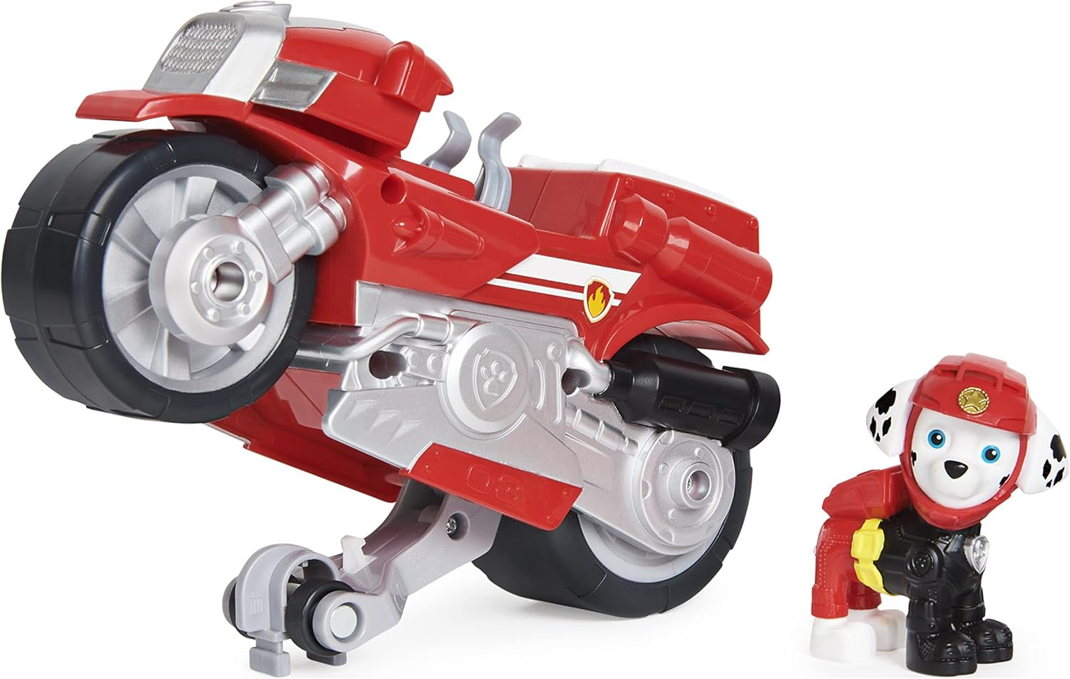 , Moto Pups Rubble’S Deluxe Pull Back Motorcycle Vehicle with Wheelie Feature and Toy Figure