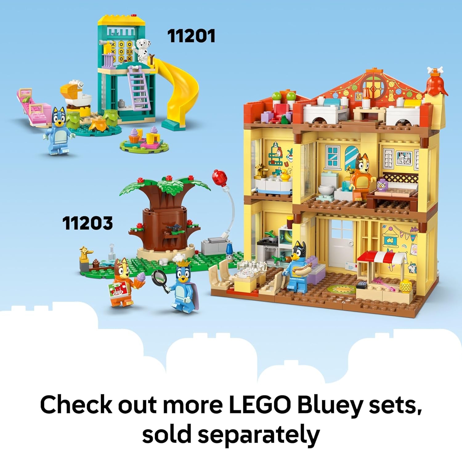 Bluey: Bluey’S Beach & Family Car Trip - Toddler Learning Toy for Kids 4+ - Includes Bluey, Bingo, and Mum Minifigures - Birthday Gift for Boys and Girls, Ages 4+ - 11202