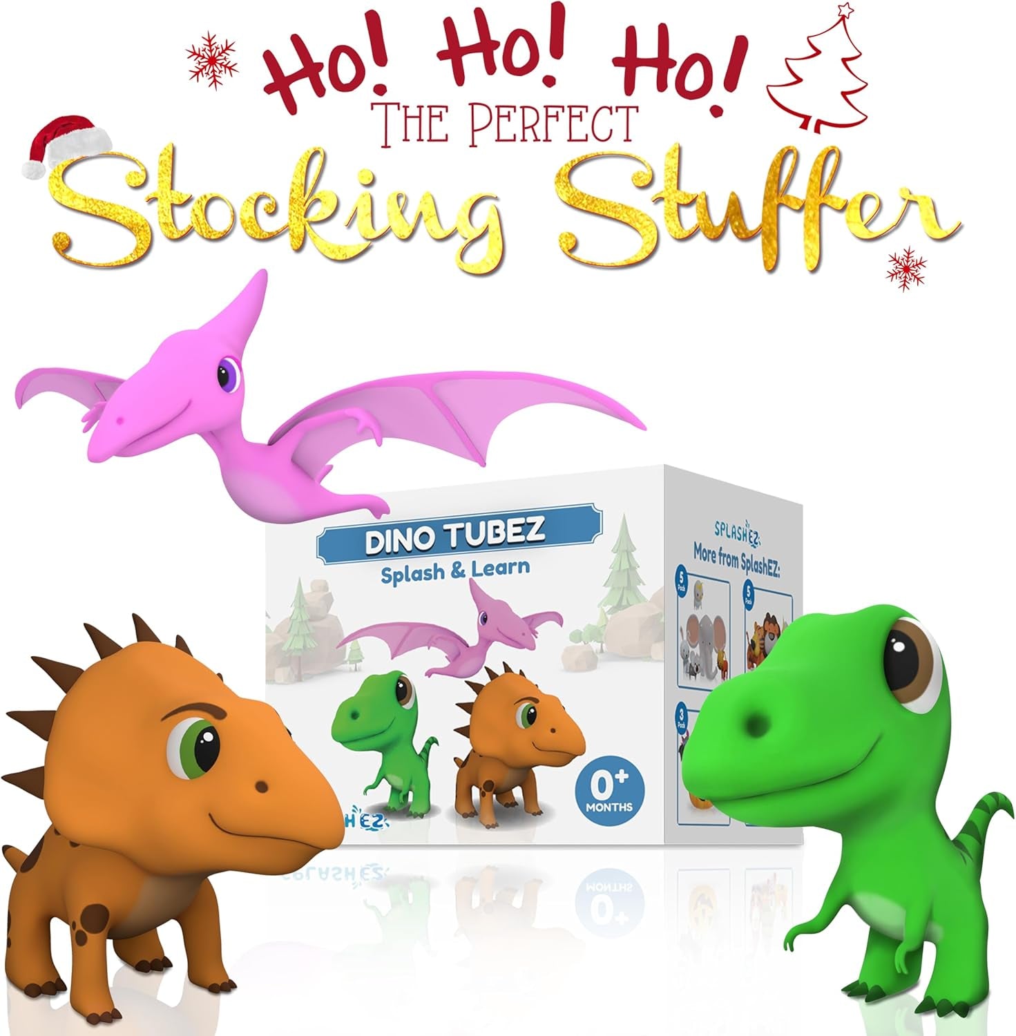 Mold Free Dinosaur Bath Toys, No Hole Bath Toys for Toddlers, Bathtub Dinosaur Set for Kids, No Mold Floating Water Dino Set for Pool, Bpa-Free Safe Fun, Infant Babies Ages 1 3 6 12 18 Mo