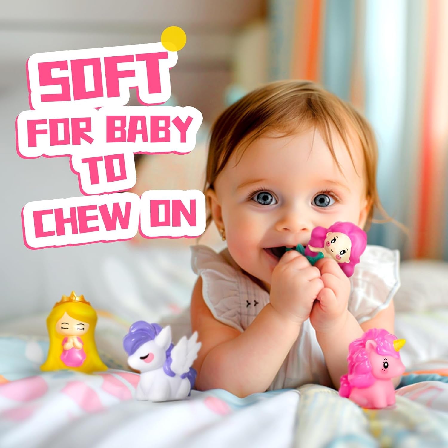 Baby Bath Toys - No Hole Bath Toys for Kids, Bath Tub Shower Toys for Newborn Baby