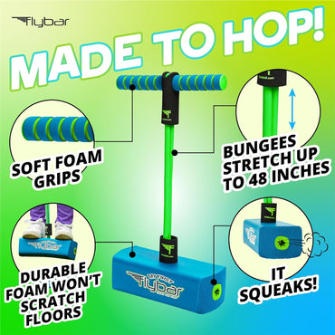My First Foam Pogo Jumper for Kids Fun and Safe Pogo Stick for Toddlers, Durable Foam and Bungee Jumper for Ages 3 and Up, Supports up to 250Lbs