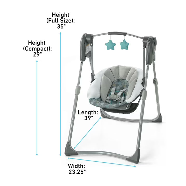 Graco Slim Spaces Compact Baby Swing - Humphry