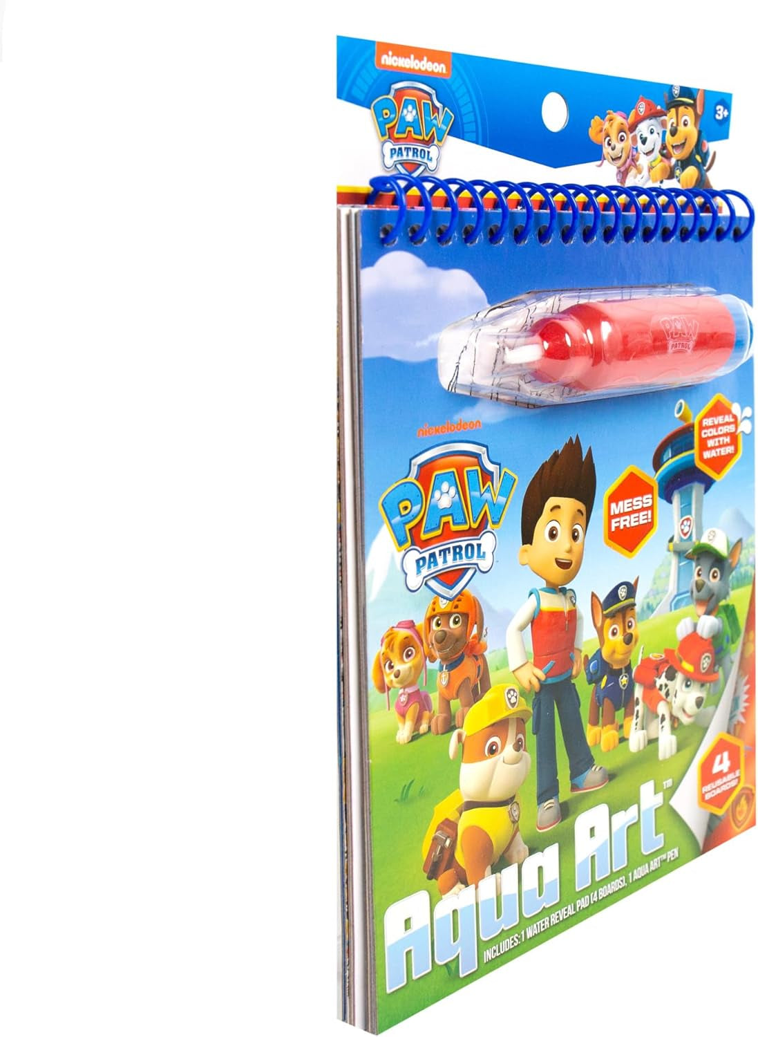Paw Patrol Aqua Art, Color 4 Reusable Aqua Art Pages with a Water Pen, Reusable No-Mess Toddler Activities, Water Reveal Activity Book, Paw Patrol Toy, Toddler Travel Activities, Kids Travel Toys