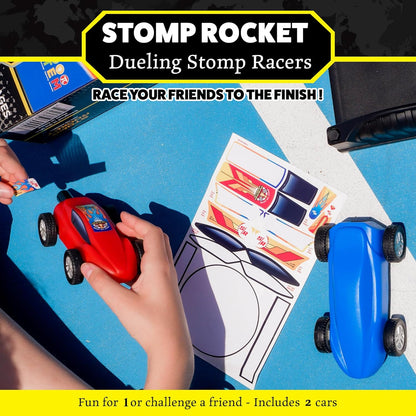 Stomp Racers Air Powered Race Cars by , 2 Car Racer Pack - Dueling Stomp Racers Toy Car Launcher - Fun Backyard & Outdoor Multi-Player Kids Toys Gifts for Boys, Girls & Toddlers