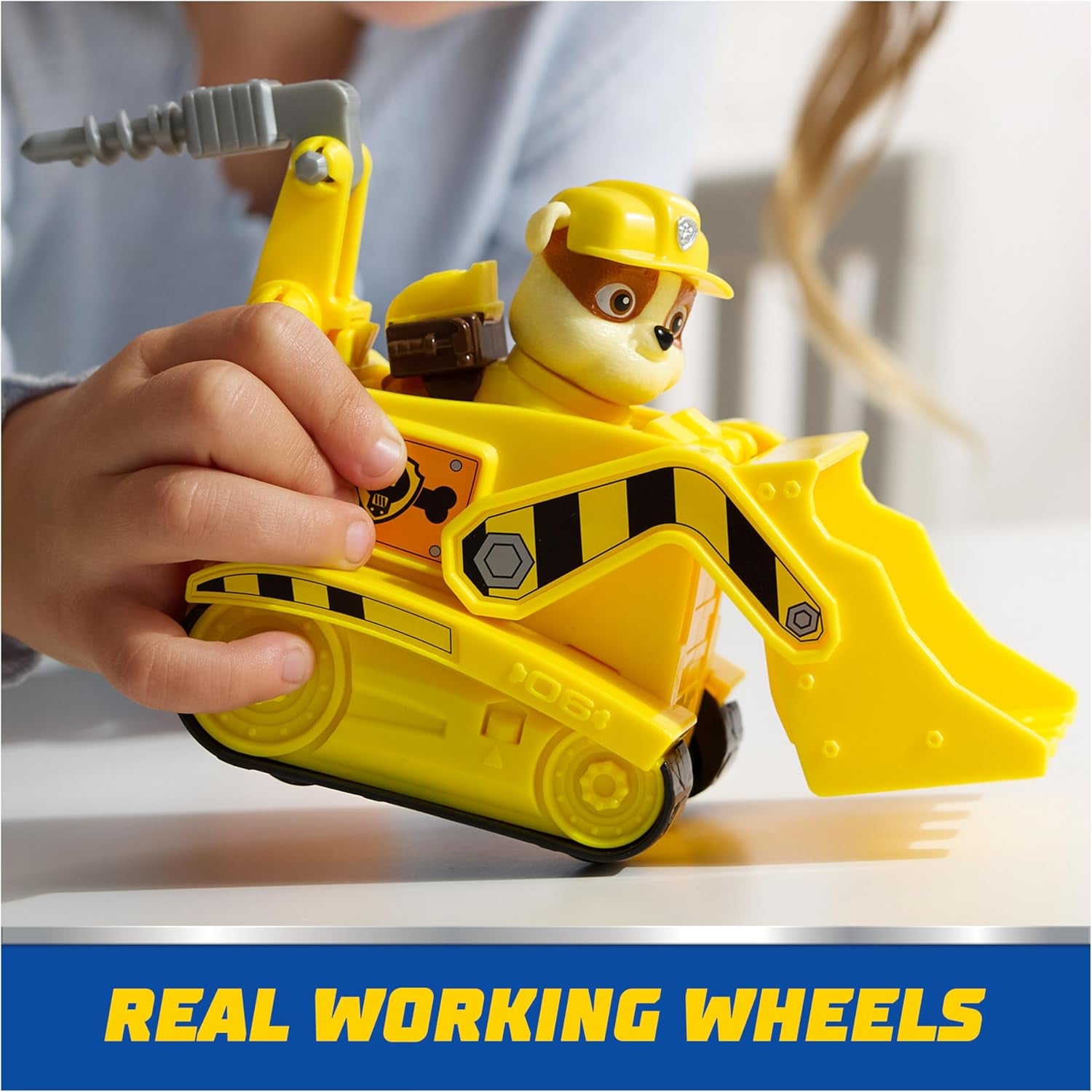 , Rubble’S Bulldozer Toy Truck with Collectible Action Figure, Sustainably Minded Kids Toys for Boys & Girls Ages 3 and Up