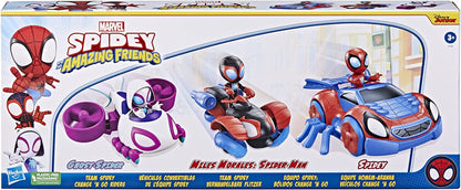 Team Spidey Change ‘N Go Riders Playset, 3 Toy Cars and Action Figures, Marvel Super Hero Toys for 3 Year Old Boys and Girls and up (Amazon Exclusive)