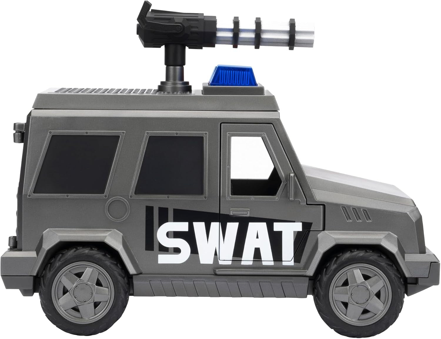 Jailbreak: SWAT Van - 8-Inch Vehicle with Lights, Working Treads, Mounted Machine Gun, 2.75-Inch Figure, and Exclusive Virtual Item Code