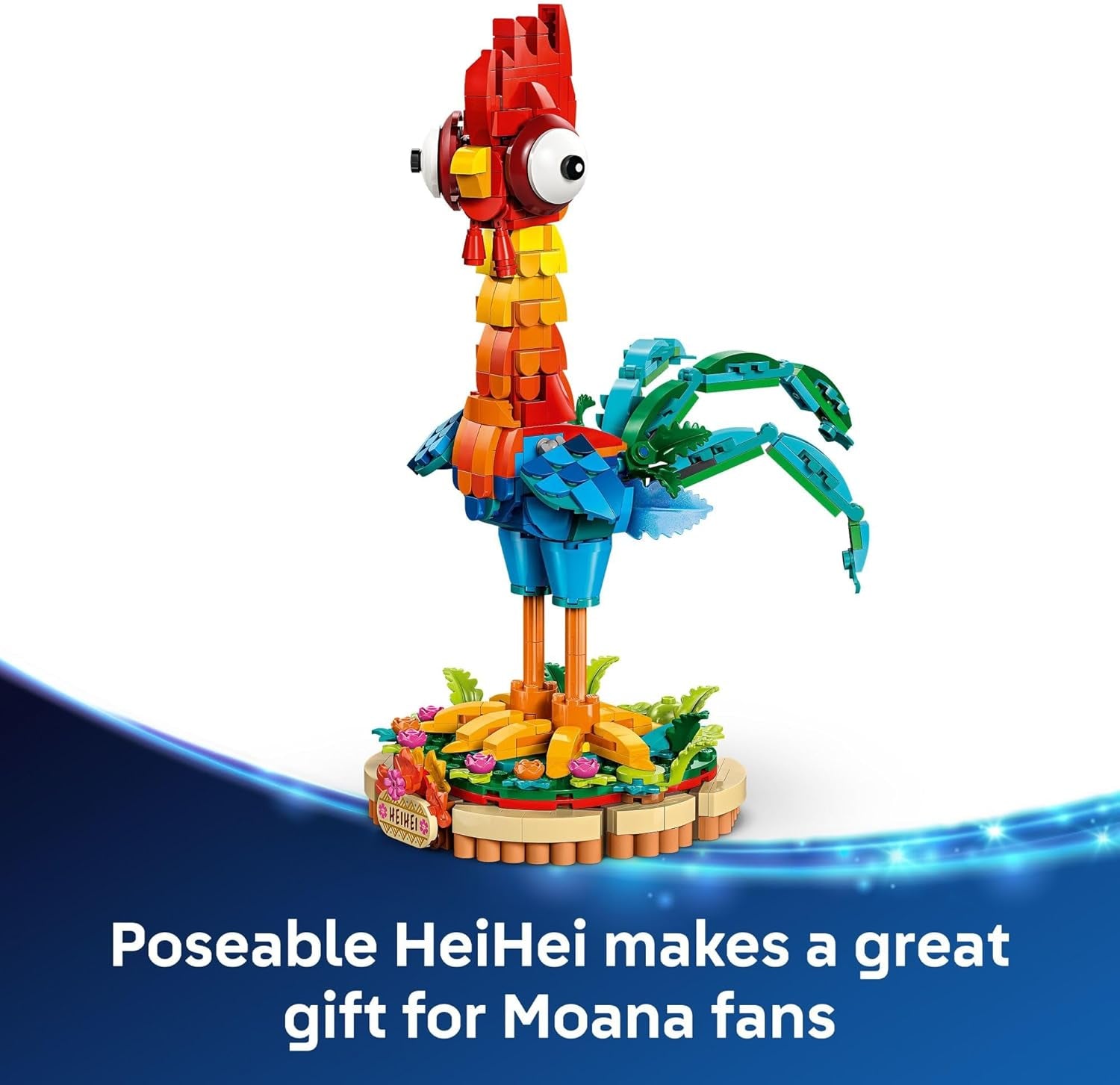 Disney Moana 2 Heihei - Building Toy for Kids, Girls & Boys, Ages 9+ - Gift for Easter - Moana & Disney Toy for Fans - 43272