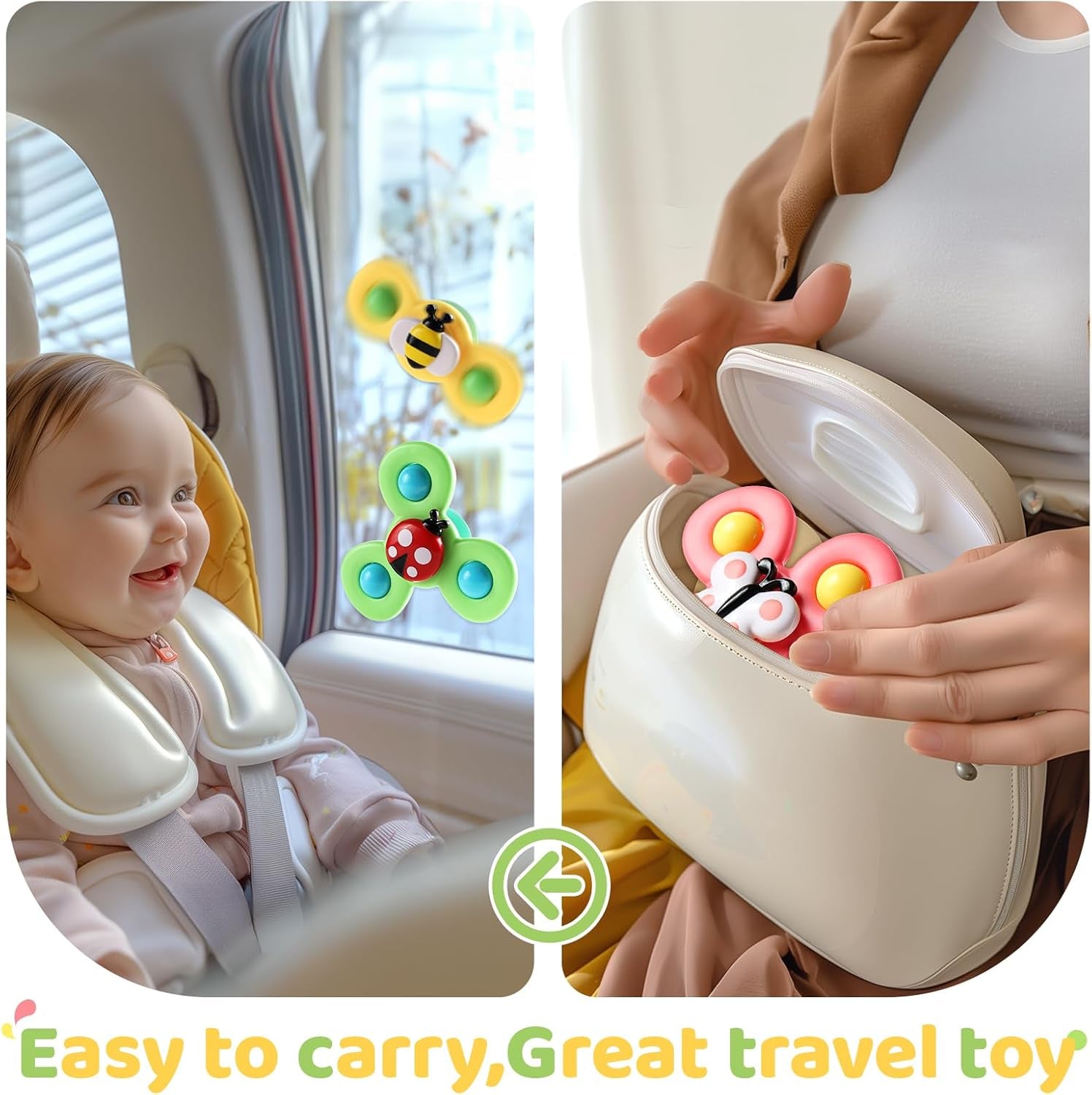 3PCS Suction Cup Spinner Toys for 1 Year Old Boy Girl|Spinning Top Baby Toys 12 18 Months|1 2 Year Old Boy Birthday Gift|Baby Bath Toy for Kids Ages 1-3|Sensory Toy for Toddlers 1-3