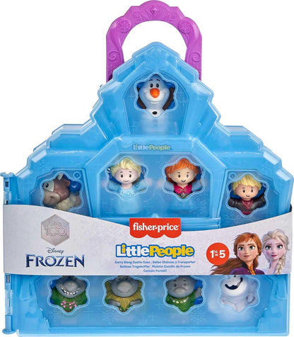 Little People Toddler Toy Disney Frozen Carry along Castle Case Playset with Figures for Pretend Play Kids Ages 18+ Months​