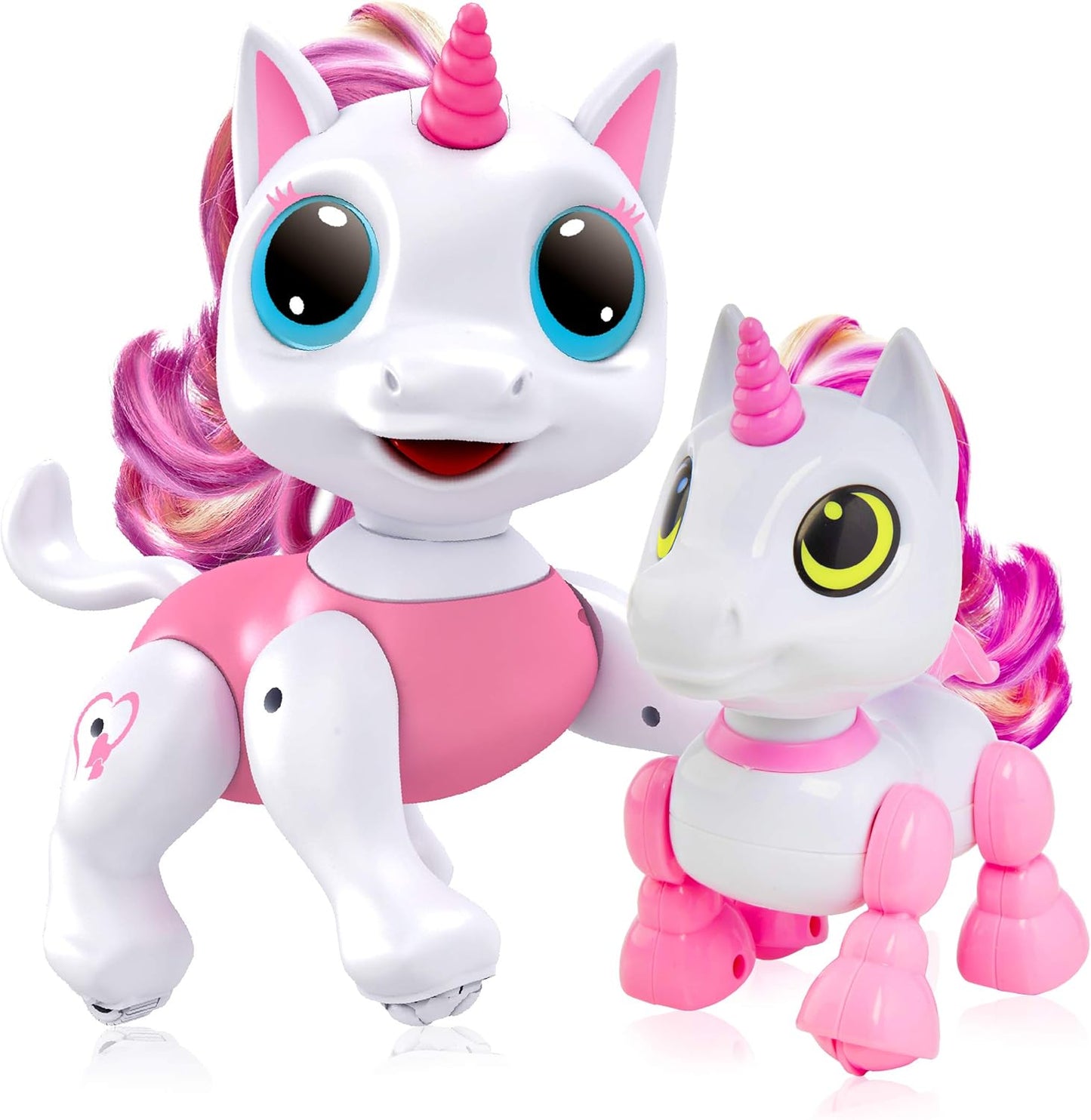 Robo Pets Unicorn Toy for Girls and Boys - Remote Control Robot Toys with Interactive Hand Motion Gestures, STEM Programmable Treats, Walking, Dancing Robot Unicorn Kids Toy (Pink)