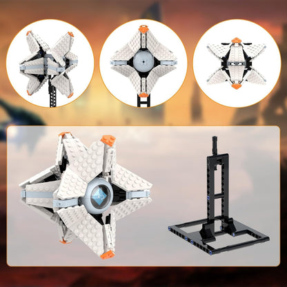 Ghost Shell Building Blocks for Kids Ages 9+, Generalist Shell Building Toy Sets, Featuring a Display Stand, Lightfall Model Toy, Compatible with Lego for Adults, Game Fans (378 Pieces)