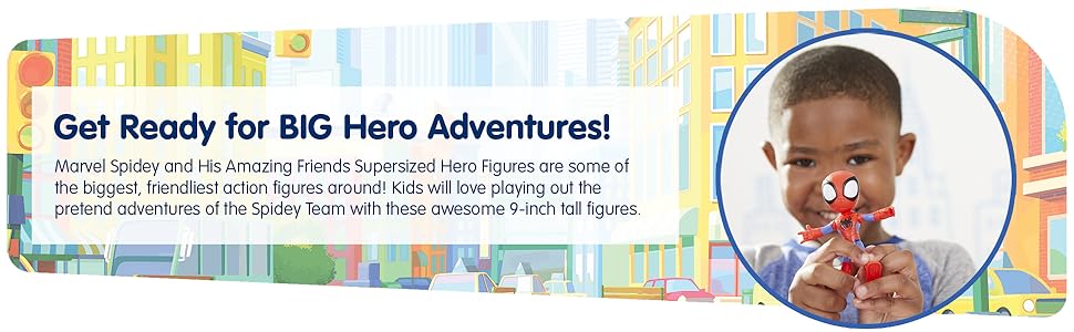 Marvel , Spidey Action Figure with Toy Motorcycle, Preschool Toys for 3 Year Old Boys and Girls and Up