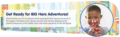 Marvel , Spidey Action Figure with Toy Motorcycle, Preschool Toys for 3 Year Old Boys and Girls and Up