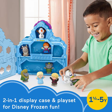 Little People Toddler Toy Disney Frozen Carry along Castle Case Playset with Figures for Pretend Play Kids Ages 18+ Months​