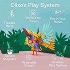 Clixo Tropical Birds Pack - Magnetic STEAM Building Toy Set with Custom Wing-Flapping Mechanism for Creative Play, Ages 6+