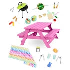 Our Generation Picknick Tisch fr Puppen 46cm Picnic Table Set for Dolls, 46 cm, Multicoloured