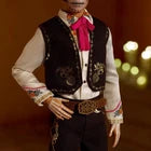 Barbie Signature Ken Doll, Día De Muertos 2025 Collectible with Cream Shirt, Black Vest and Trousers, Sombrero and Calavera Face Paint
