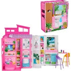 Barbie Dollhouse Playset, Getaway House with 11 Accessories Including 2 Chairs, 4 Play Areas & 360-degree Play