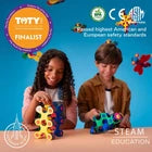 Clixo Tropical Birds Pack - Magnetic STEAM Building Toy Set with Custom Wing-Flapping Mechanism for Creative Play, Ages 6+