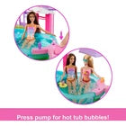 Barbie Dream Pool Playset with 6 Play Areas, Including Slide & Bubbling Hot Tub, Plus 20+ Accessories Like Pet, Floaties & More