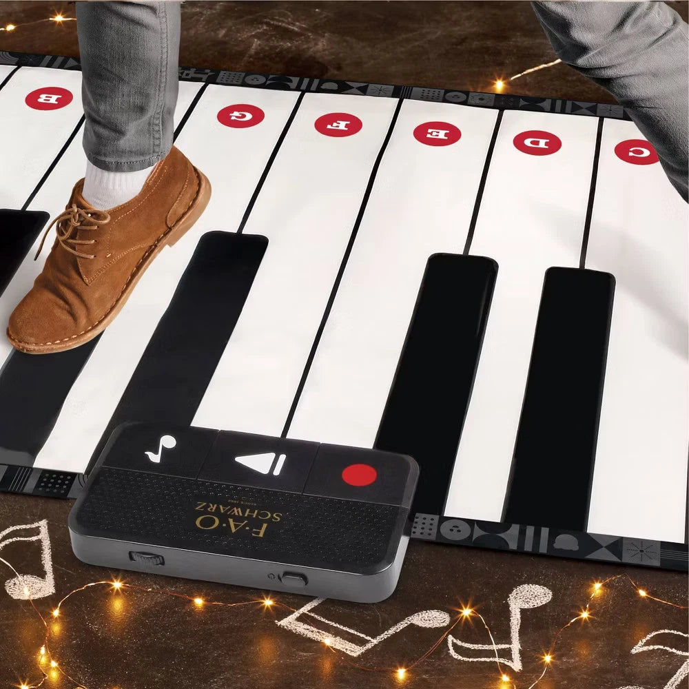 69 inch dance-on piano keyboard mat for kids music learning and active play