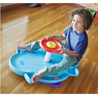 Fun Zone Dual Twister kids outdoor water spinner with center spray and two-child seating