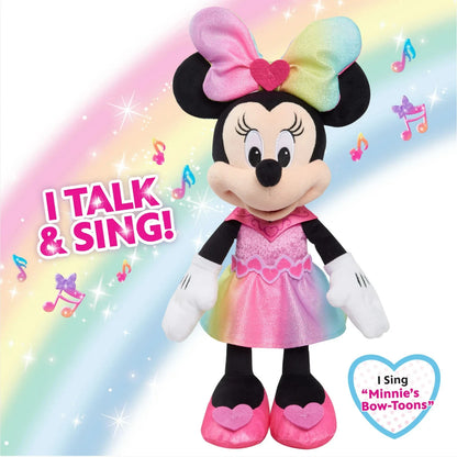 Junior Minnie Mouse Sparkle and Sing Minnie Mouse, Large 13 Inch Feature Plush