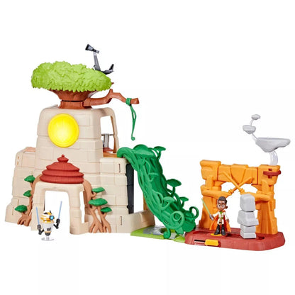 Star Wars Young Jedi Adventures – Tenoo Jedi Temple Playset with Lights & 2 Figures