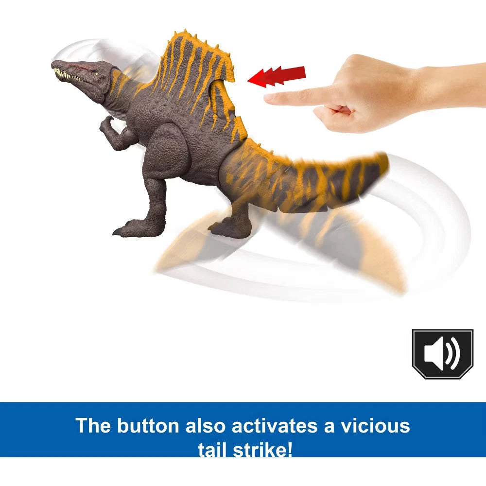 Jurassic World Rebirth Tail Thrasher Spinosaurus Action Figure – Realistic Dinosaur Toy
