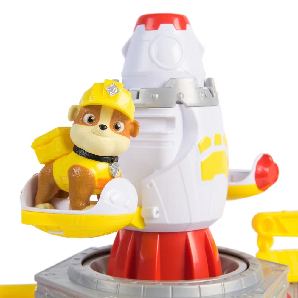 Rubble & Crew Launch 'n' Spin Spaceship toy for kids ages 3 and up