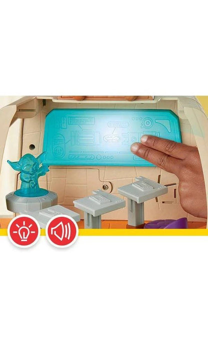 Star Wars Young Jedi Adventures – Tenoo Jedi Temple Playset with Lights & 2 Figures