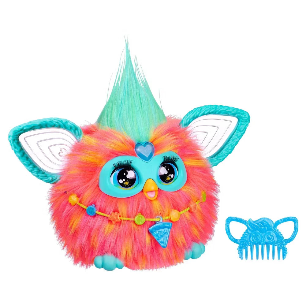 Furby Tie Dye, 15 Fashion Accessories, Interactive Plush Toys for 6 Year Old Girls & Boys & Up, Voice Activated Animatronic