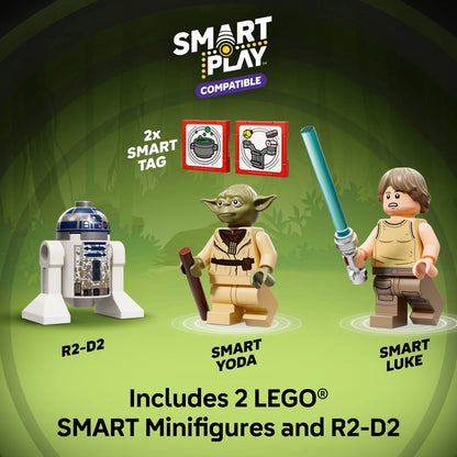 LEGO Star Wars SMART Play Yodas Hut and Jedi Training Building Toy, 440 Pieces,