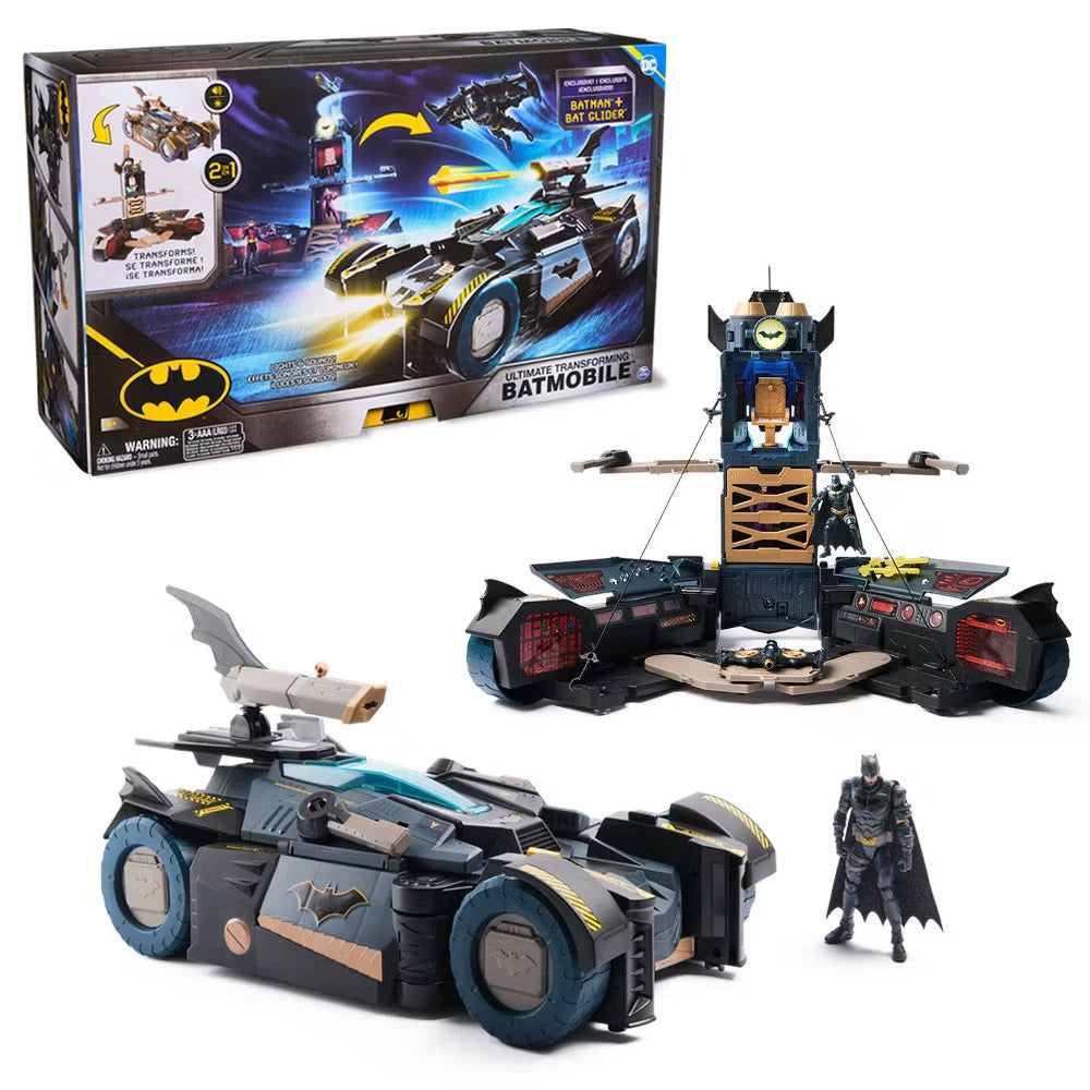 DC Comics Batman Ultimate Transforming Batmobile Playset with Launching Projectiles